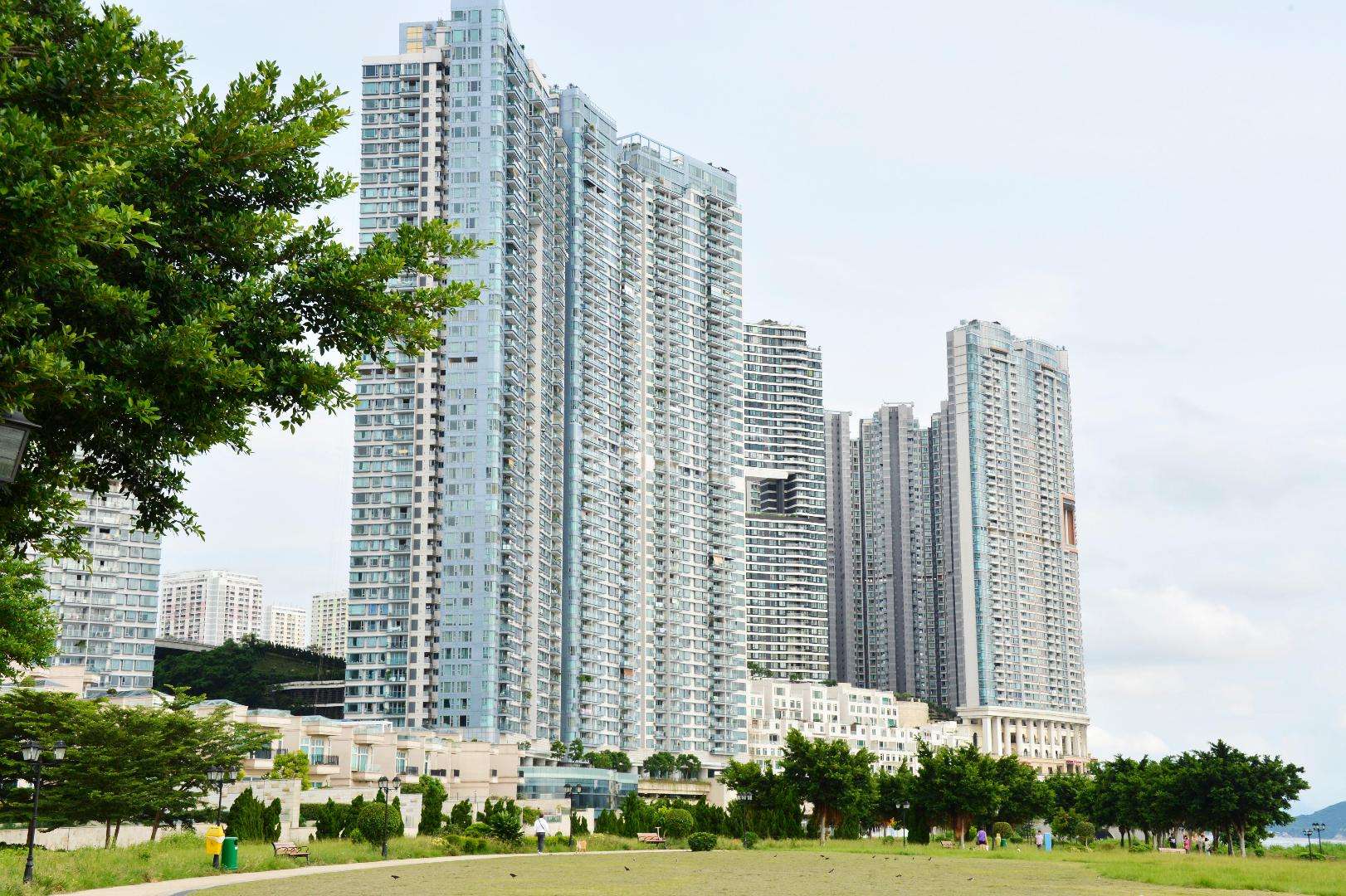 Bel-Air aerial view, Hong Kong residential skyline